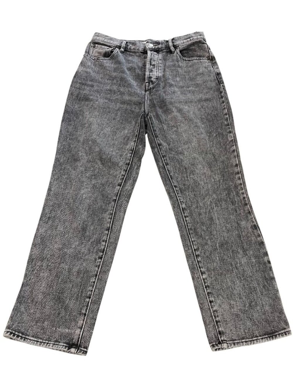 Pacsun High Rise Straight Jeans Size 27 Faded Black Button Fly Grunge Streetwear